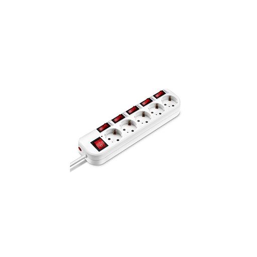 Сетевой фильтр Buro 500SH-5-SW-W, 5м, белый фото 1
