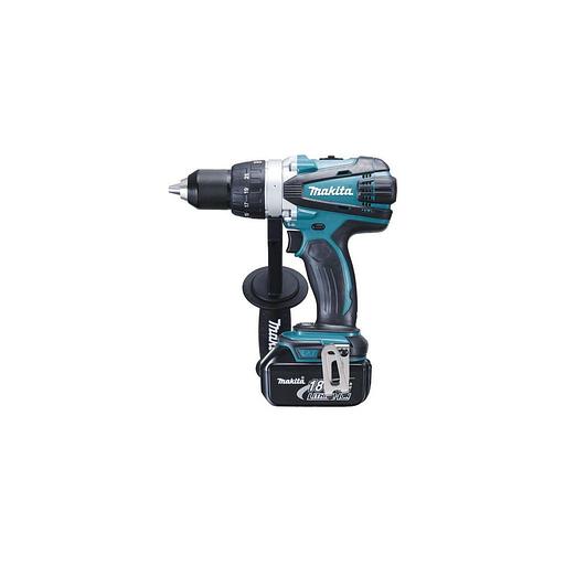 Дрель-шуруповерт Makita DDF458RFE, 3Ач, с двумя аккумуляторами фото 1