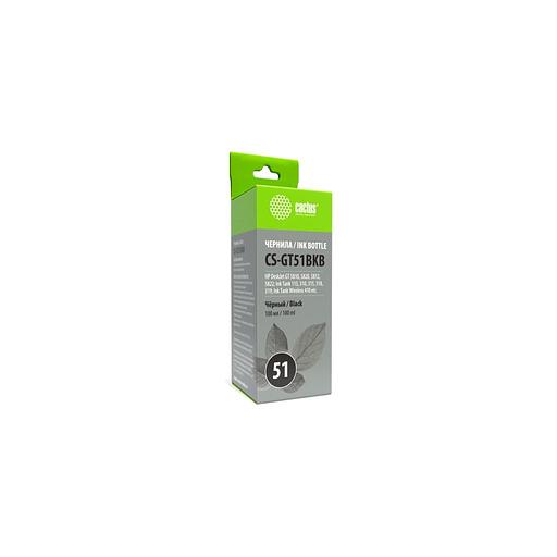 Чернила Cactus CS-GT51BKB M0H57AE, для HP, 100мл, черный фото 1
