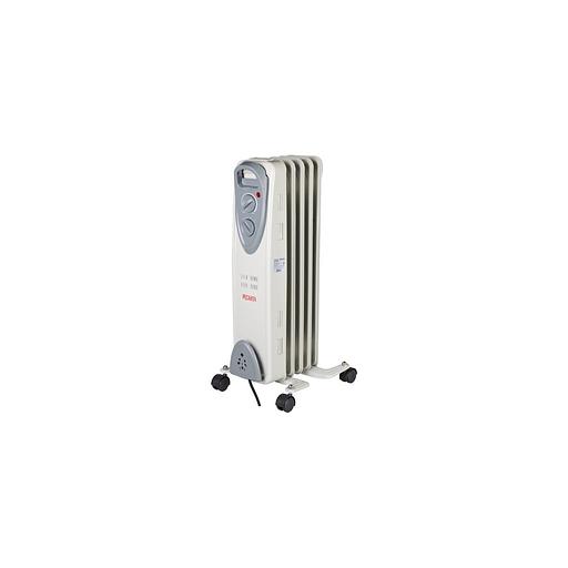 Масляный радиатор Ресанта ОМ-5Н, с терморегулятором, 1000Вт, 5 секций, 3 режима, белый [67/3/6] фото 1