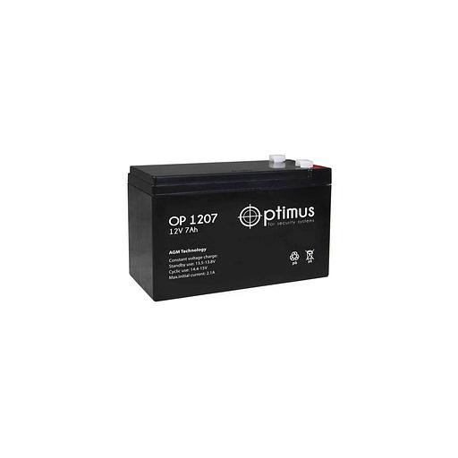 Аккумуляторная батарея Optimus OP 1207 для ИБП 12В, 7Ач фото 1