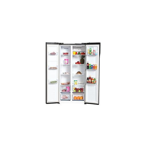 Холодильник двухкамерный Hyundai CS4505F Total No Frost, Side by Side, черная сталь фото 1