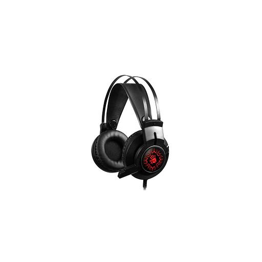 Гарнитура игровая A4TECH Bloody J437, для компьютера, мониторные, проводные, черный фото 1