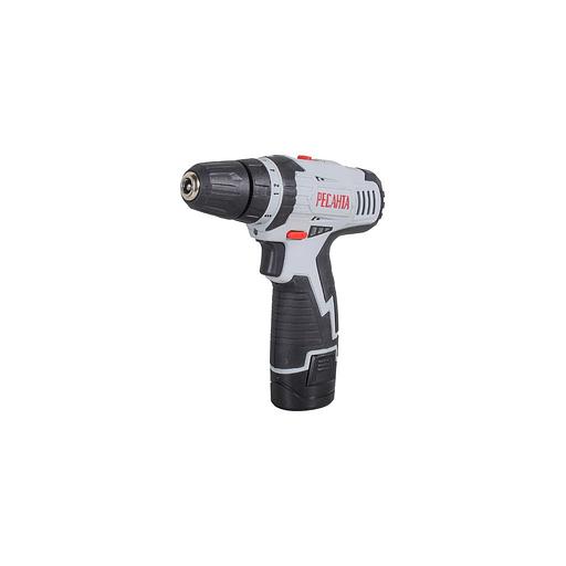 Дрель-шуруповерт Ресанта ДА-12-2Л, 2Ач, с одним аккумулятором [75/14/1] фото 1