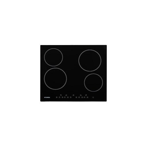 Электрическая варочная поверхность Hyundai HHE 6450 BG, конфорок: 4 шт., стеклокерамика, независимая, черный фото 1