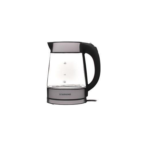 Чайник электрический StarWind SKG3311, 2200Вт, черный и серебристый фото 1