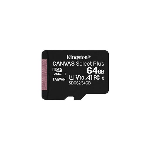 Карта памяти microSDXC UHS-I Kingston Canvas Select Plus 64 ГБ, 100X, Class 10, SDCS2/64GBSP, 1 шт., без адаптера фото 1