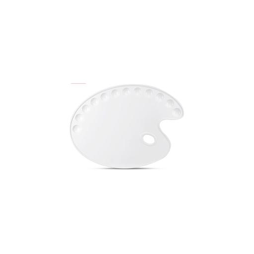 Палитра для смешивания красок Deli 68300, эллипс, 400x290мм, пластик фото 1