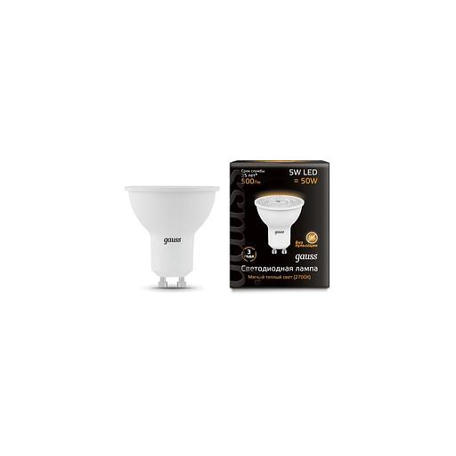 Лампа LED GAUSS GU10, спот, 5Вт, MR16, одна шт. [101506105] фото 1