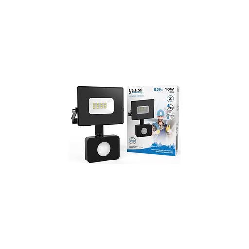 Прожектор уличный GAUSS 628511310, 10Вт, с датчиком движения фото 1