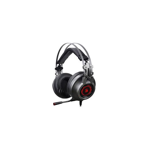 Гарнитура игровая A4TECH Bloody J527, для компьютера, мониторные, проводные, серый фото 1