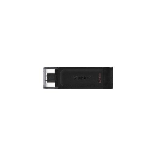 Флешка USB (Type-C) Kingston DataTraveler 70 DT70/64GB 64ГБ, USB3.2, черный фото 1