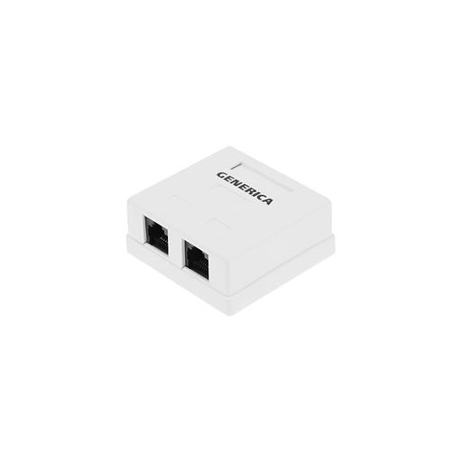 Розетка ITK (CS2-1C5EU-22-G) настенная 62x59.6x26.5мм RJ45 пластик белый фото 1