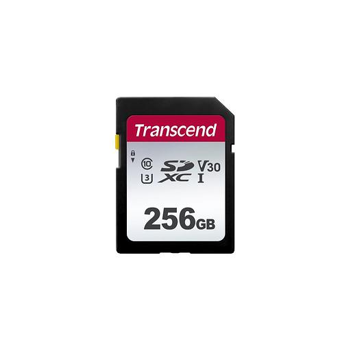 Карта памяти SDXC UHS-I U3 Transcend 256 ГБ, 100 МБ/с, Class 10, TS256GSDC300S, 1 шт., без адаптера фото 1