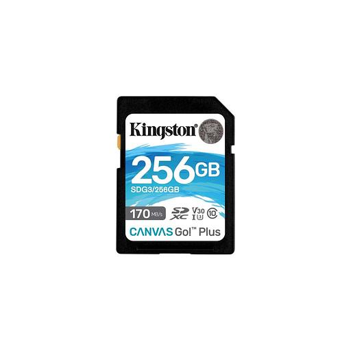 Карта памяти SDXC UHS-I U3 Kingston Canvas Go! Plus 256 ГБ, 170 МБ/с, Class 10, SDG3/256GB, 1 шт., без адаптера фото 1
