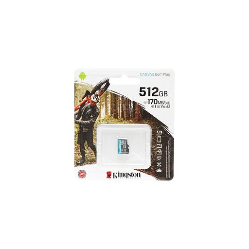 Карта памяти microSDXC UHS-I U3 Kingston Canvas Go! Plus 512 ГБ, 170 МБ/с, Class 10, SDCG3/512GBSP, 1 шт., без адаптера фото 1