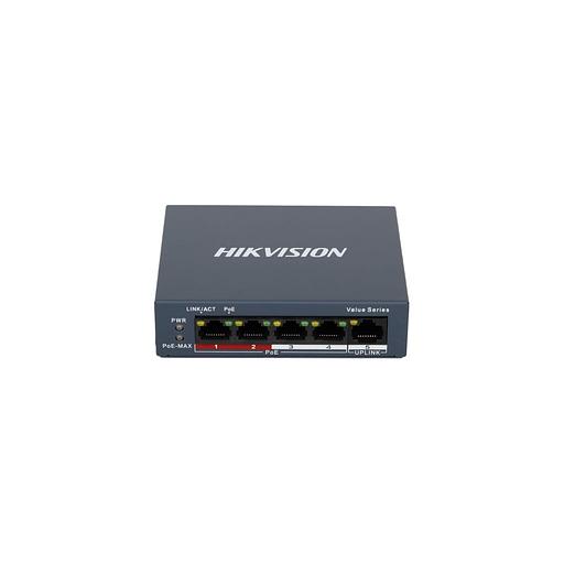 Коммутатор Hikvision DS-3E0105P-E/M(B), неуправляемый фото 1