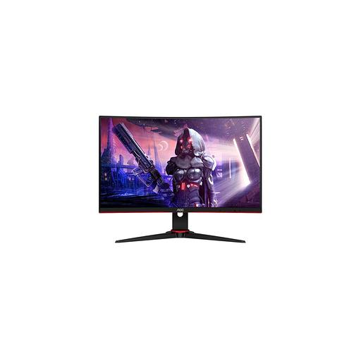 23.6" Монитор AOC Gaming C24G2AE, 1920x1080, VA, 165Гц, 2хHDMI, 1хDP, изогнутый, черный/красный и черный фото 1
