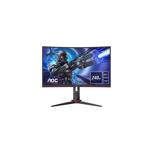27" Монитор AOC Gaming C27G2ZU, 1920x1080, VA, 240Гц, 2хHDMI, 1хDP, изогнутый, черный/красный и черный фото 1