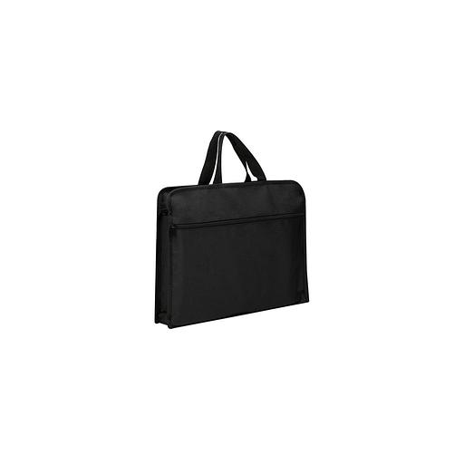 Папка-портфель Deli 63753BLACK, 2 отд., A4, текстиль, черный фото 1