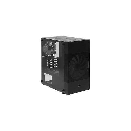 Корпус mATX Aerocool Atomic Lite-G-BK-v2, Mini-Tower, без БП, черный [accs-pv33123.11] фото 1