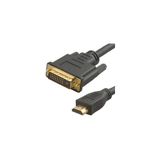 Кабель аудио-видео Lazso WH-141, HDMI (m) - DVI-D (m), 15м, GOLD, черный [wh-141(15m)] фото 1