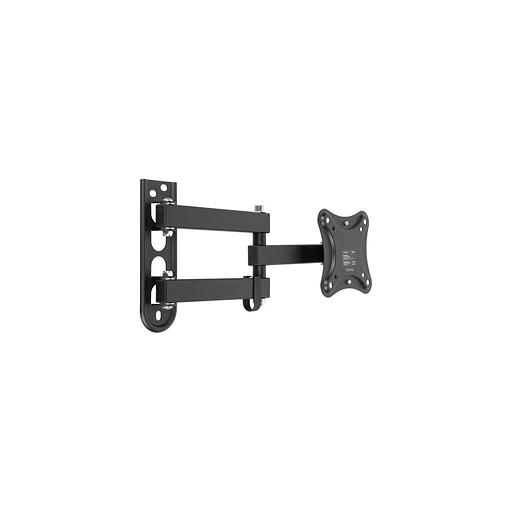 Кронштейн для телевизора HAMA R1 118153, 10-27", настенный, поворотно-выдвижной и наклонный, черный фото 1