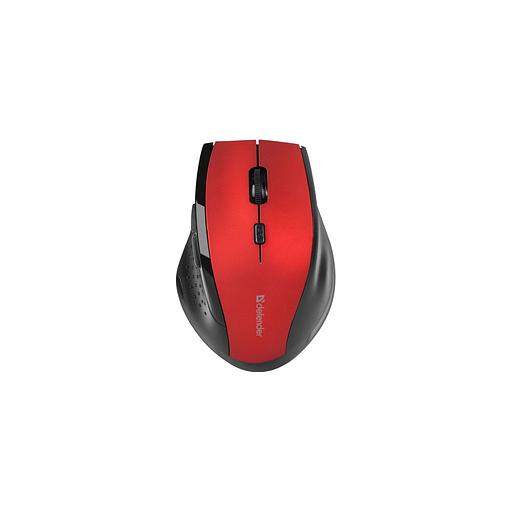 Мышь беспроводная Defender Accura MM-365, радио, оптическая, USB, 1600dpi, красный [52367] фото 1