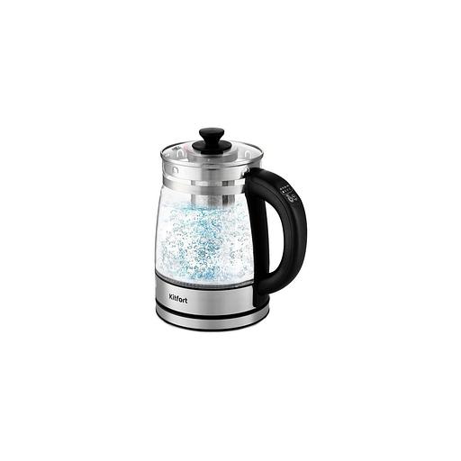 Чайник электрический KitFort КТ-6119, 2200Вт, прозрачный фото 1