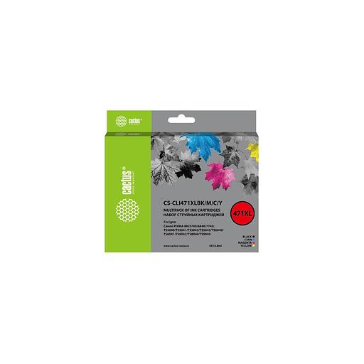 Картридж Cactus CS-CLI471XLBK/M/C/Y, CLI-471XL, фото черный / голубой / пурпурный / желтый / CS-CLI471XLBK/M/C/Y фото 1