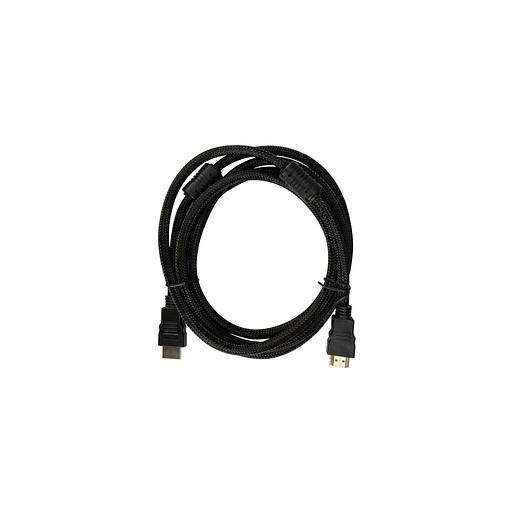 Кабель аудио-видео Buro HDMI (m) - HDMI (m), ver 1.4, 2м, GOLD, ф/фильтр, черный [hdmi-v1.4-2mc] фото 1