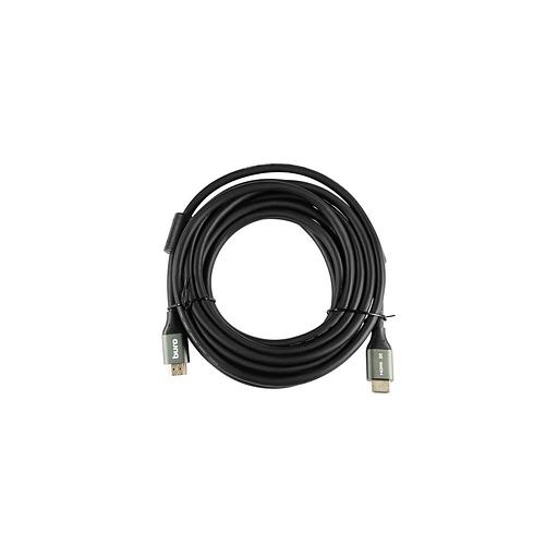 Кабель аудио-видео Buro HDMI (m) - HDMI (m), ver 2.1, 5м, GOLD, ф/фильтр, черный [bhp-hdmi-2.1-5g] фото 1