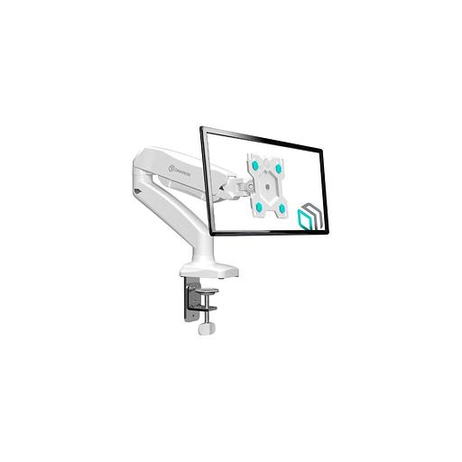 Кронштейн для мониторов ONKRON G80W, до 32", до 8кг, настольный, поворот и наклон верт.перемещ., белый фото 1