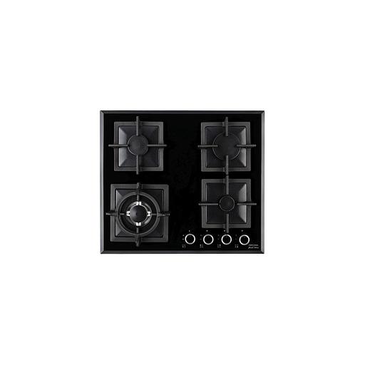 Газовая варочная панель Krona Calore 60, 4 конфорки, закаленное стекло, черный фото 1