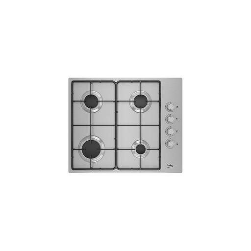 Газовая варочная панель Beko HIGG 641C3 SX, 4 конфорки, нержавеющая сталь, серый фото 1