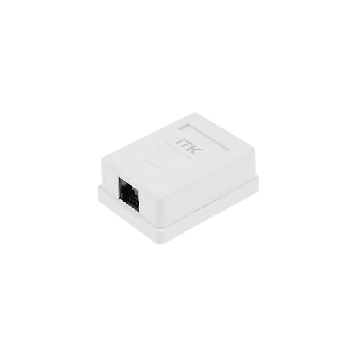 Розетка ITK (CS2-1C5EU-12) настен.RJ45 1 кат.5E UTP бел. фото 1