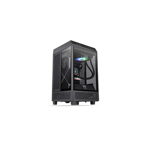 Корпус miniITX Thermaltake The Tower 100, Midi-Tower, без БП, черный [ca-1r3-00s1wn-00] фото 1