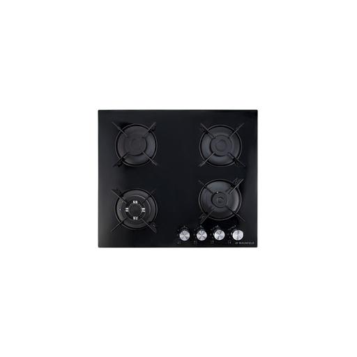 Газовая варочная панель MAUNFELD EGHG.64.13STS-EB, 4 конфорки, закаленное стекло, черный фото 1