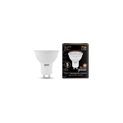 Упаковка ламп LED GAUSS GU10, рефлектор, 7Вт, 10 шт. [101506107] фото 1
