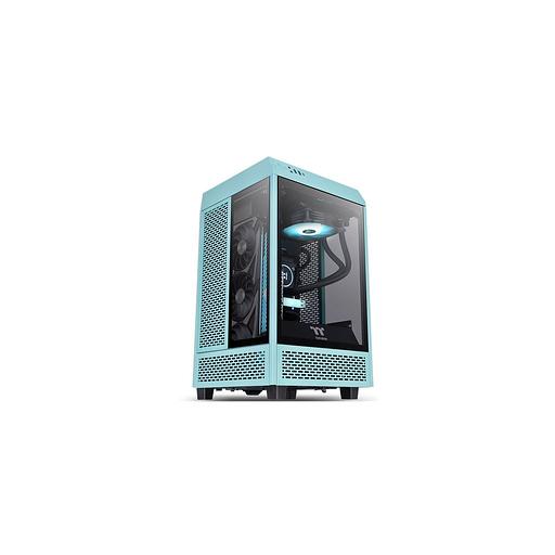 Корпус miniITX Thermaltake The Tower 100 Turquoise, Midi-Tower, без БП, голубой [ca-1r3-00sbwn-00] фото 1