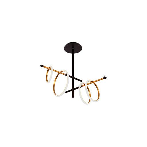 Люстра HIPER H847-0, 25 Вт, (белый), черный/золото фото 1