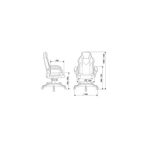 Кресло игровое ZOMBIE GAME 17, на колесиках, эко.кожа/ткань, черный/красный [zombie game 17 red] фото 1