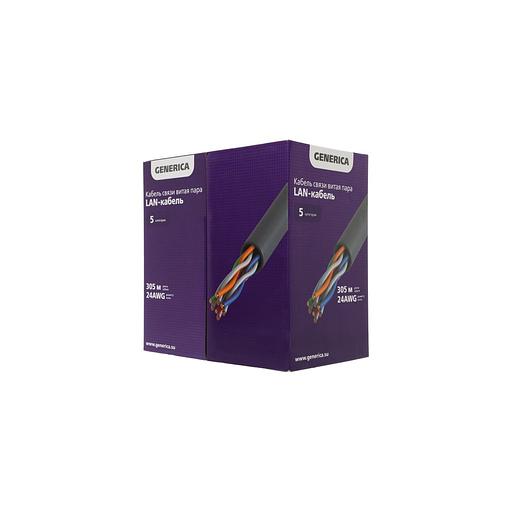 Кабель информационный ITK Generica, кат.5, 305м, серый [bc1-c502-111-305-g] фото 1