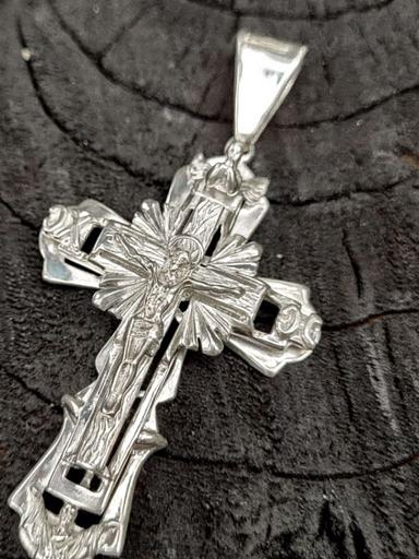 Крест серебряный мужской серебро 925 фото 1
