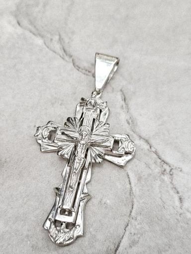 Крест серебряный мужской серебро 925 фото 2