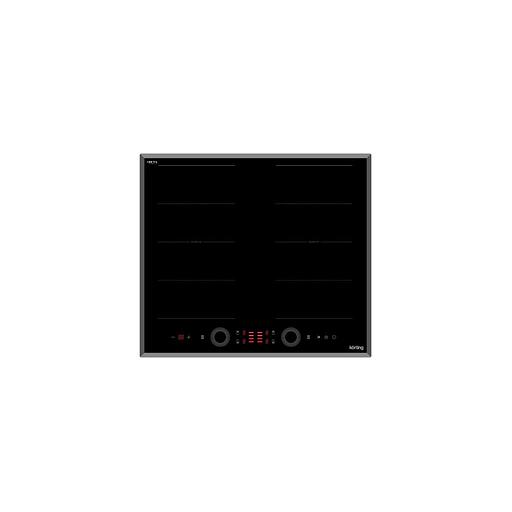 Индукционная варочная поверхность Korting HIB 68700 B Quadro, конфорок: 4 шт., стеклокерамика, независимая, черный фото 1
