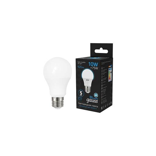 Упаковка ламп LED GAUSS E27, груша, 10Вт, 102502310, 10 шт. фото 1