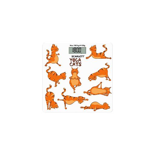 Напольные весы Scarlett SC-BS33E077, до 180кг, цвет: белый фото 1