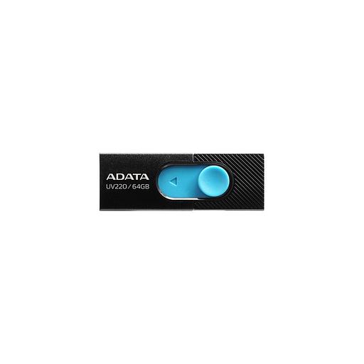 Флешка USB A-Data UV220 64ГБ, USB2.0, черный и синий [auv220-64g-rbkbl] фото 1