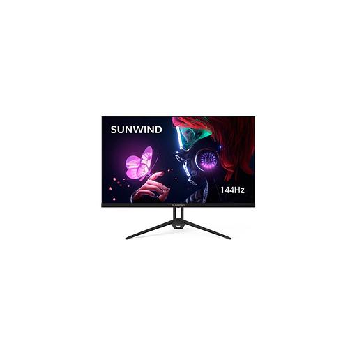 27" Монитор SunWind SUN-M27BA108, 2560x1440, IPS, 144Гц, 3хHDMI, 1хDP, черный фото 1